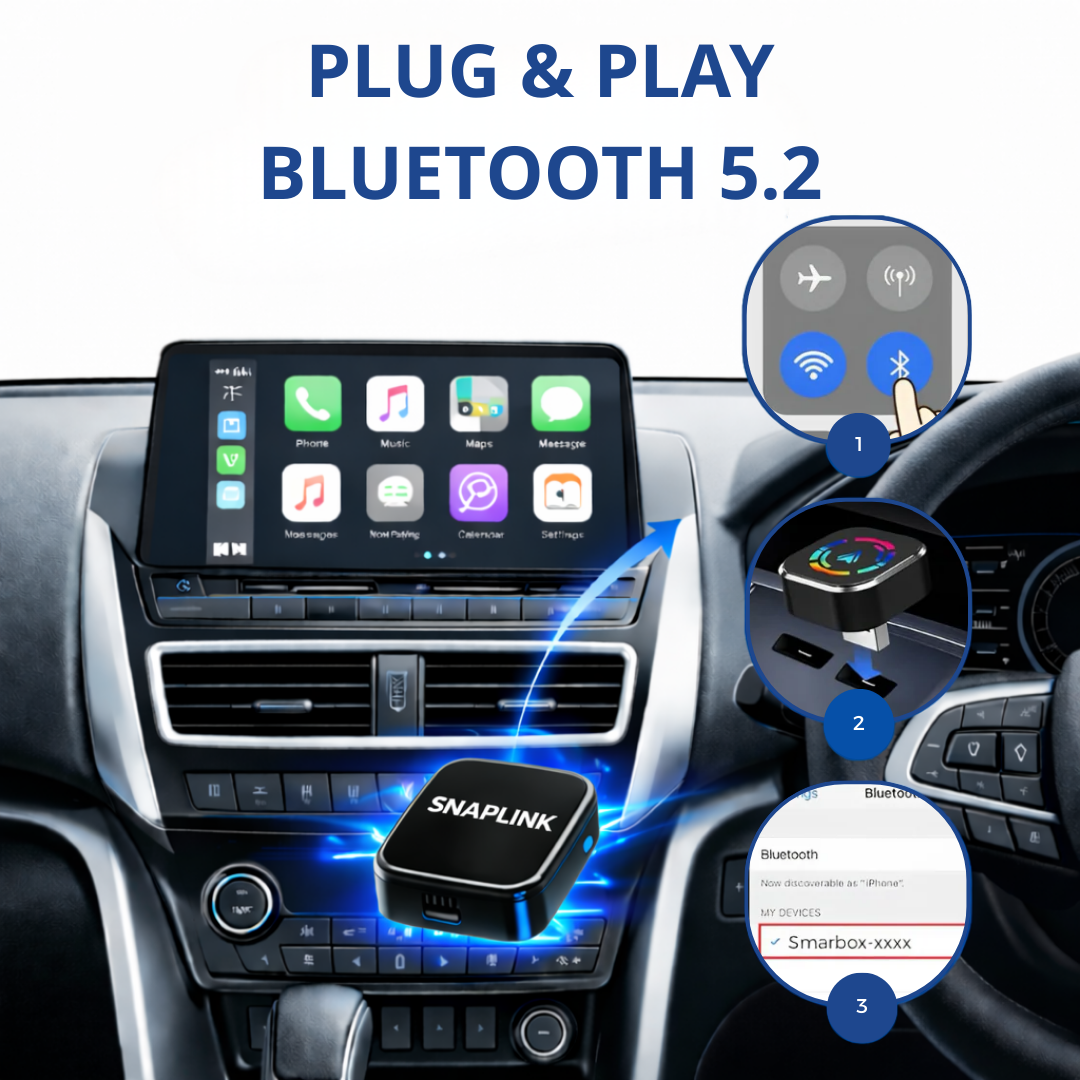 SNAPLINK™ - 2026 Wireless CarPlay Adapter Fast, Stable, No Delay.