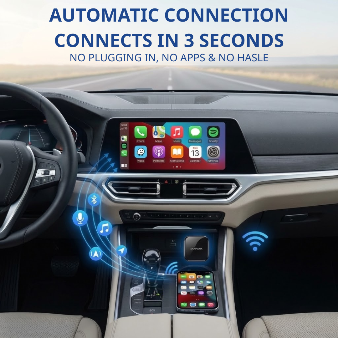 SNAPLINK™ - 2026 Wireless CarPlay Adapter Fast, Stable, No Delay.