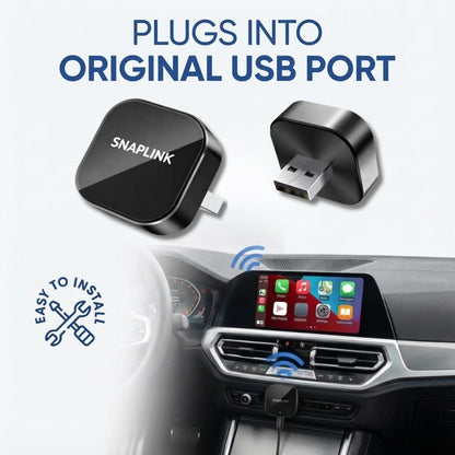 SNAPLINK™ - 2026 Wireless CarPlay Adapter Fast, Stable, No Delay.